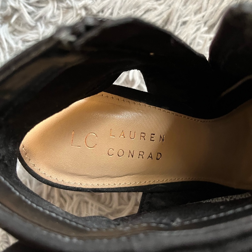 LC Lauren Conrad peep toe, bow booties size 8.5 - Picture 4 of 4